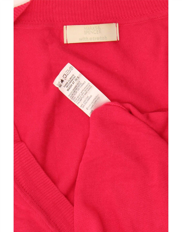 Женский кардиган Marks & Spencer, Великобритания, 8, маленький, розовый, вискоза