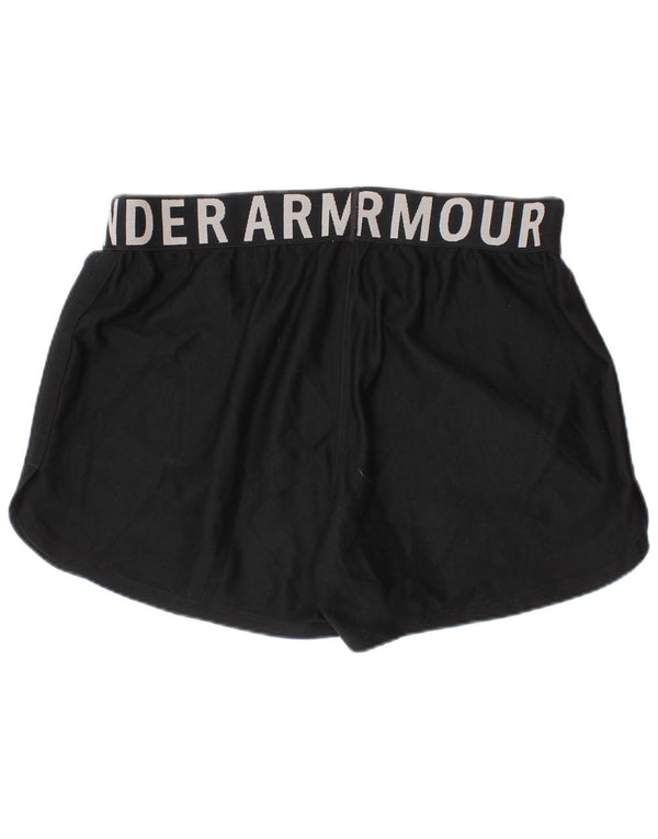 Спортивные шорты с графическим рисунком Under Armour для девочек 11–12 лет, большие черные