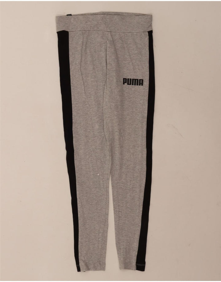 Женские леггинсы Puma UK 14, средний серый цвет с цветными блоками