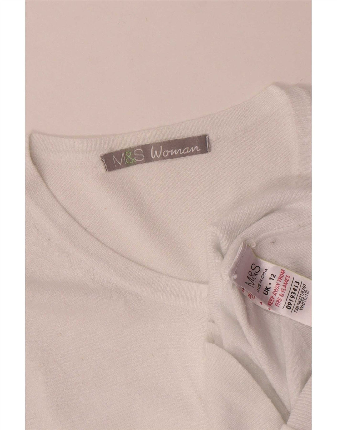 Женский кардиган Marks & Spencer UK 12, средний белый вискоза