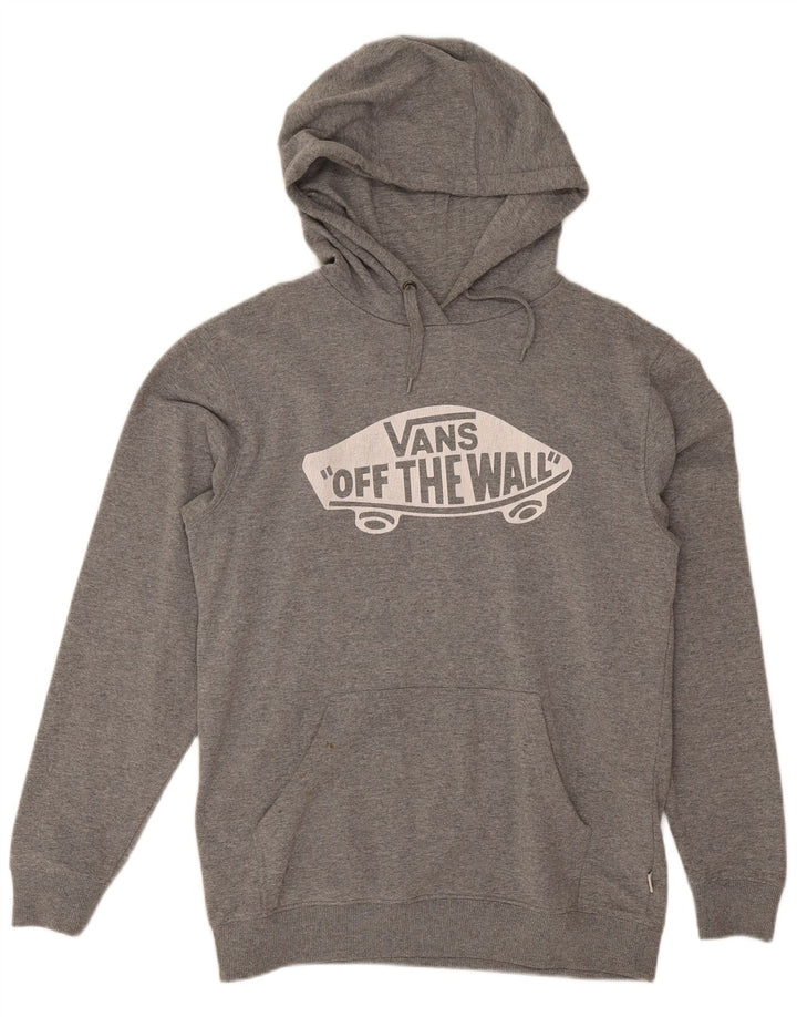 Мужской джемпер с капюшоном Vans, маленький серый, хлопковый