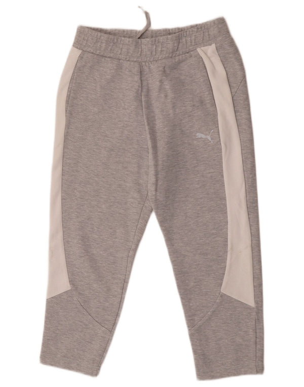 Женские спортивные брюки Puma UK 6 XS серые, хлопок с цветными блоками
