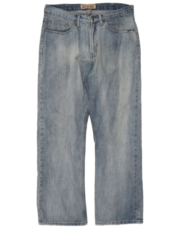 Wrangler Mens Relaxed Fit Bootcut Jeans W34 L32 Blue