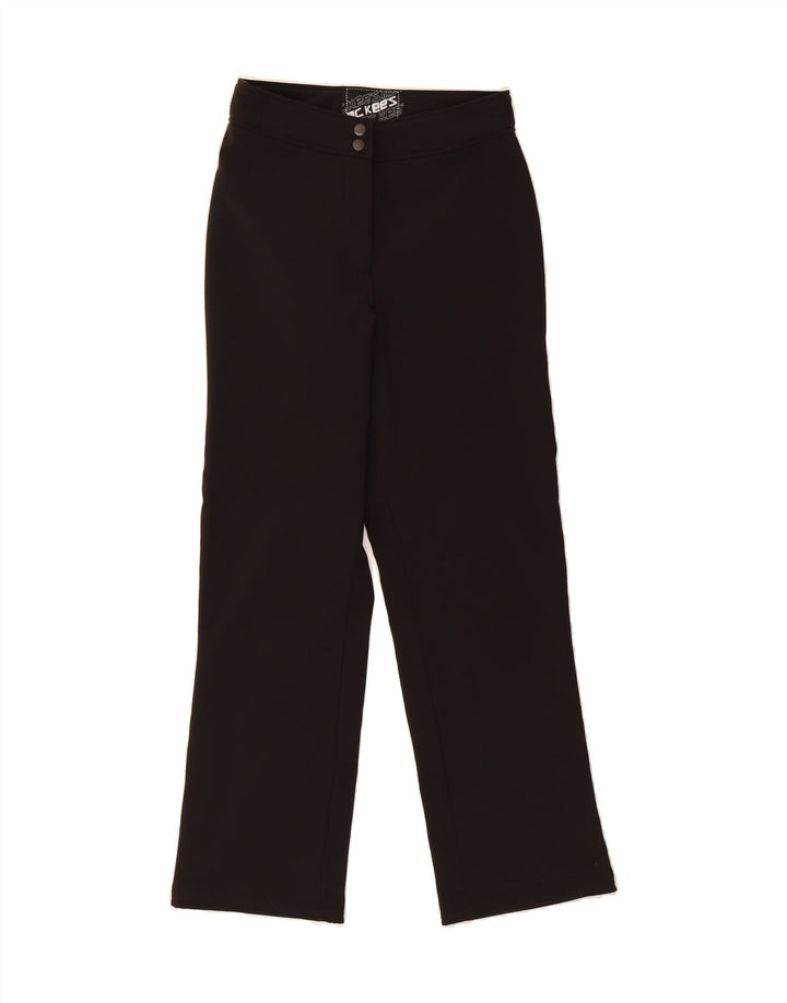 MC KEE'S Womens Straight Casual Trousers IT 42 Medium W28 L28 Black Vintage MC Kee's and Second-Hand MC Kee's from Messina Hembry 