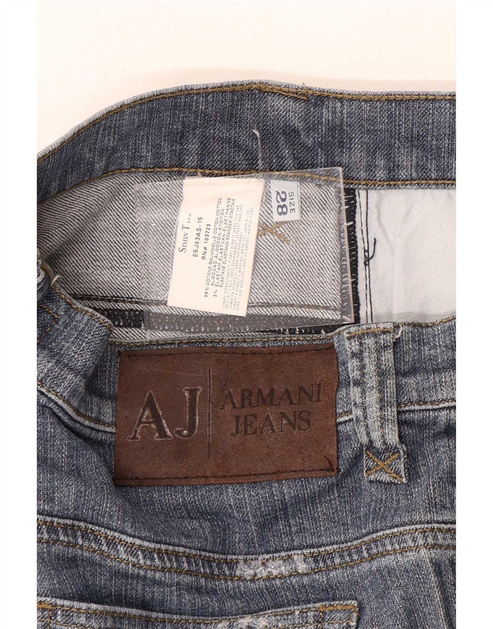 Женские прямые джинсы Armani W28 L26 синие, хлопок