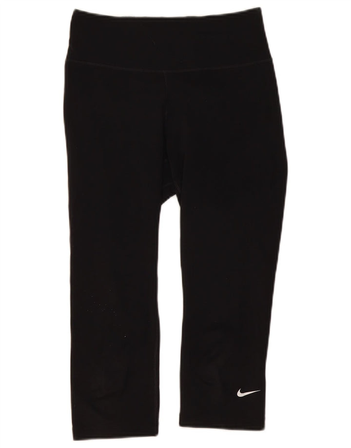 Женские леггинсы-капри Nike Dri Fit UK 6 XS, черный полиэстер