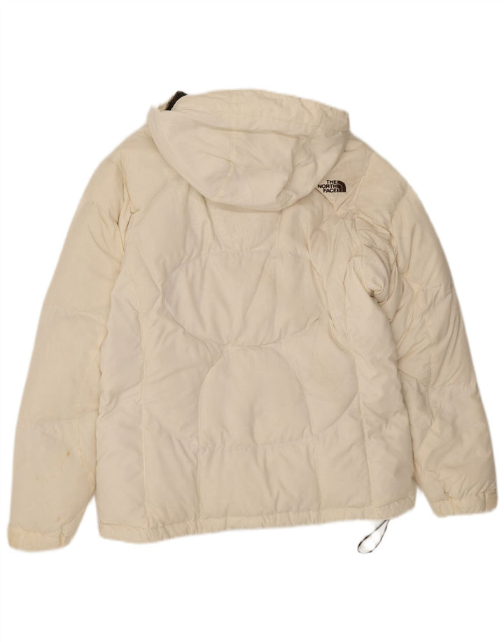 Женская стеганая куртка с капюшоном The North Face UK 14, средний белый нейлон