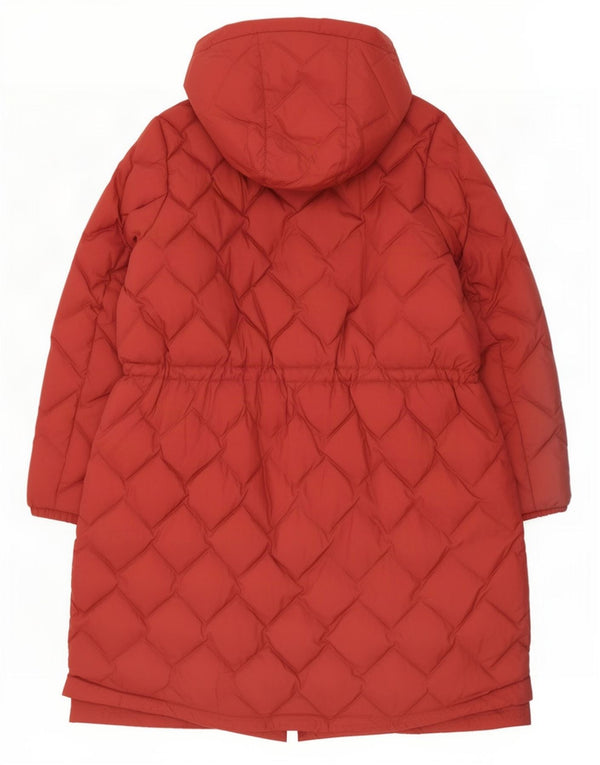 Женское стеганое пальто с капюшоном Marks & Spencer UK 22 3XL Красный Полиамид