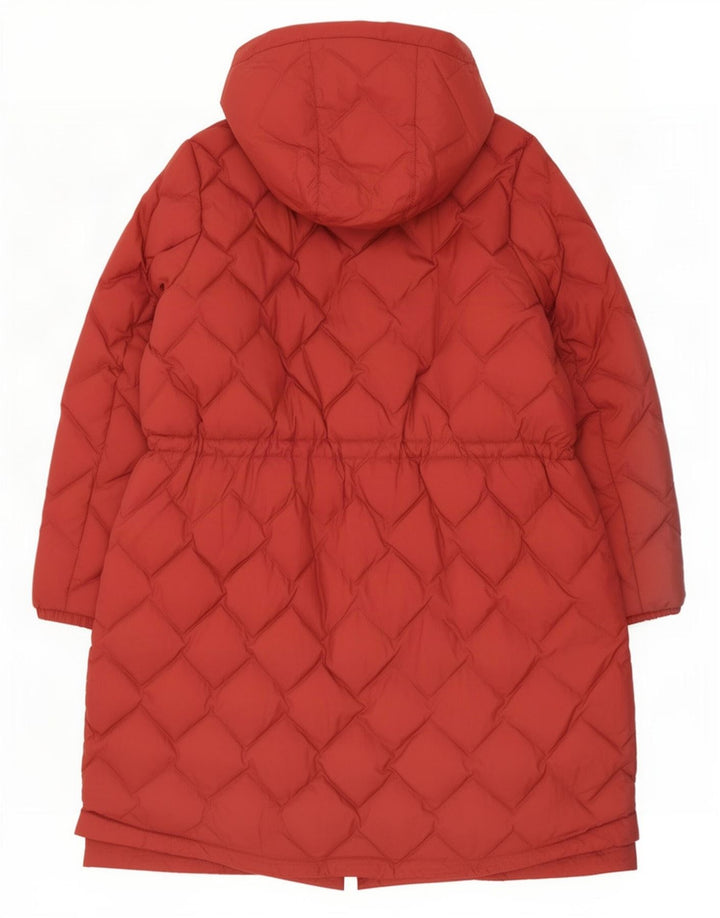 Женское стеганое пальто с капюшоном Marks & Spencer UK 22 3XL Красный Полиамид