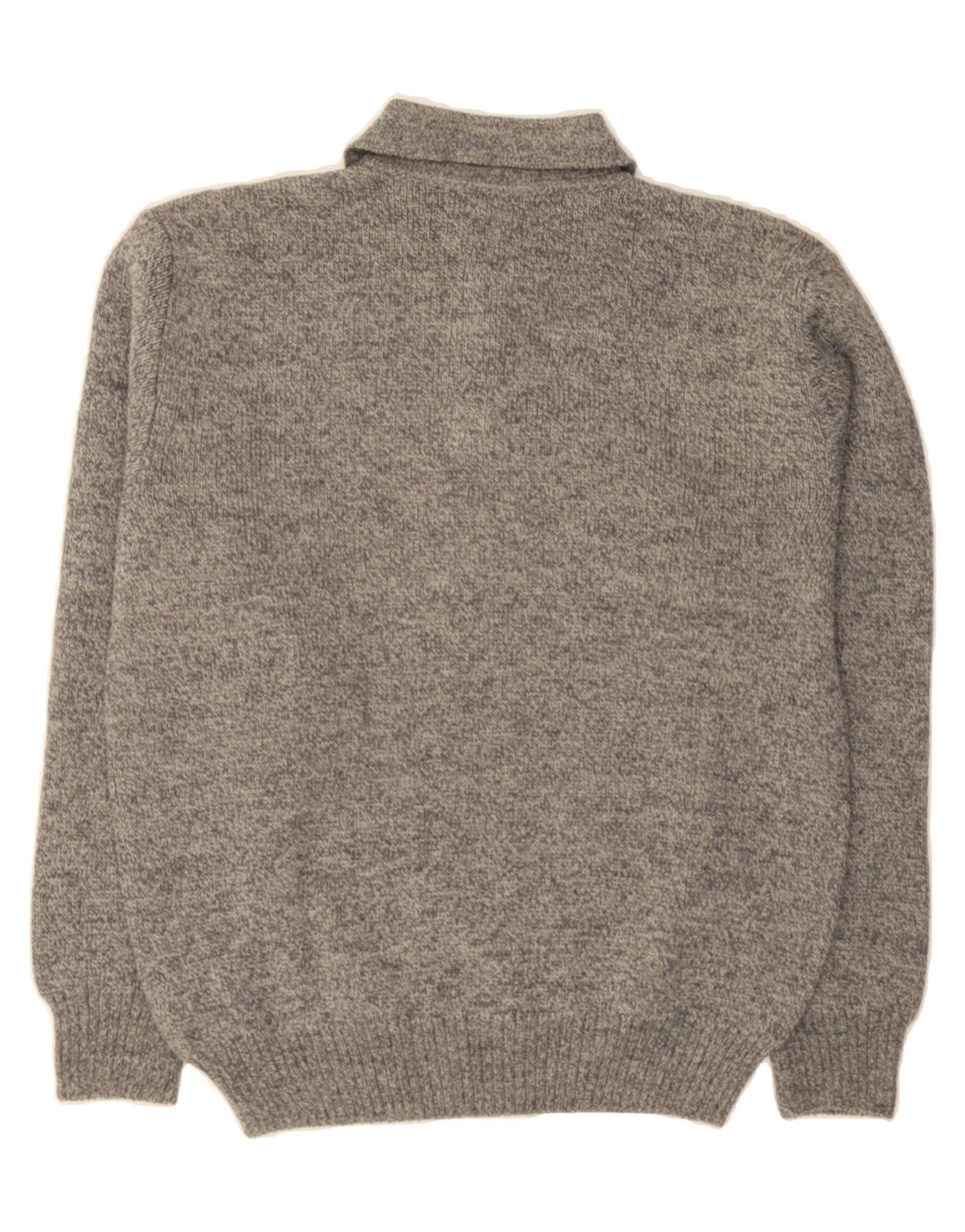 TRIS LINE Mens Polo Neck Jumper Sweater IT 48 Medium Grey Geometric Vintage Tris Line and Second-Hand Tris Line from Messina Hembry 