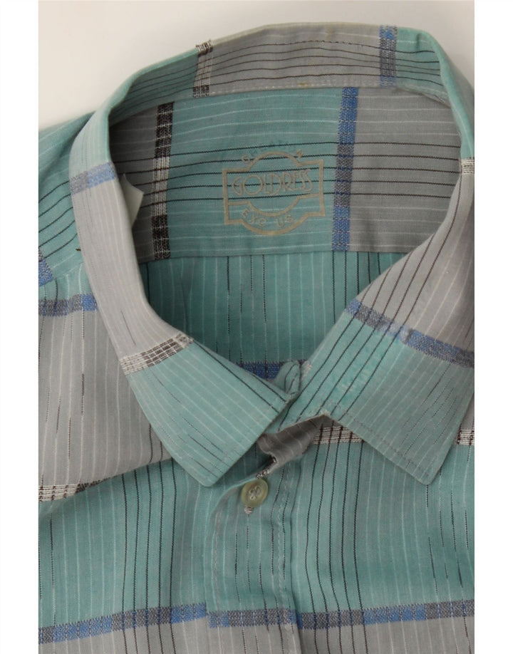 GOLDRESS Mens Shirt Medium Grey Check Cotton Vintage Goldress and Second-Hand Goldress from Messina Hembry 