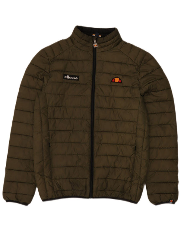 Мужская стеганая куртка Ellesse UK 36, маленький цвет хаки, полиэстер