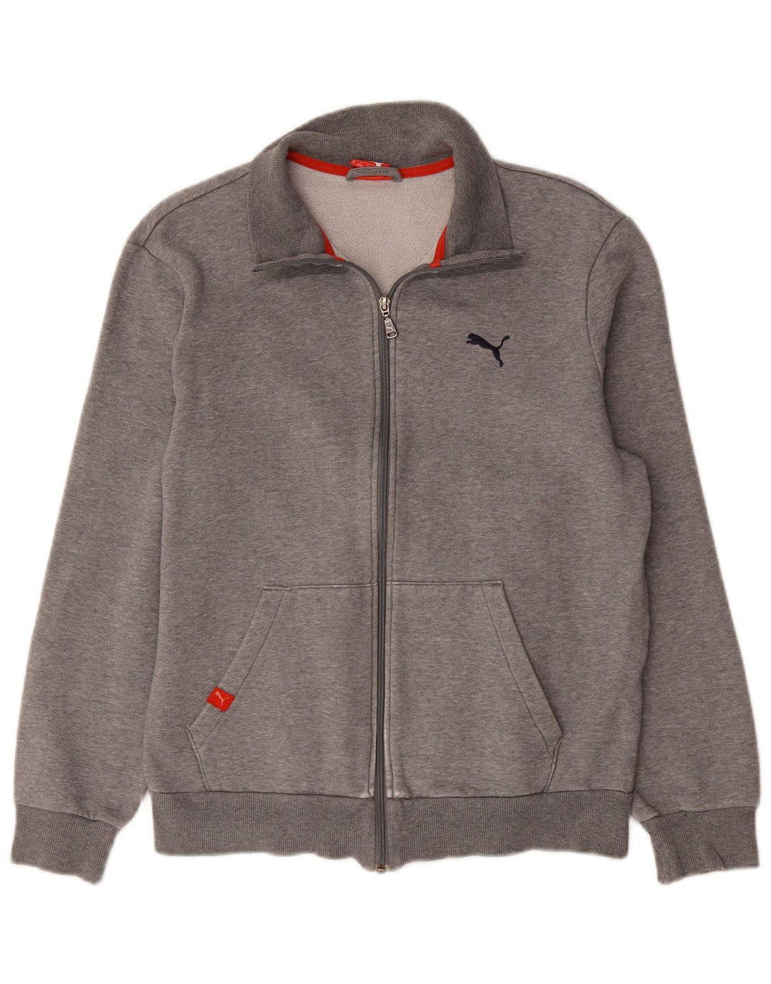 Мужской спортивный костюм Puma, верхняя куртка из хлопка среднего серого цвета