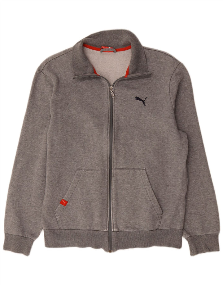 Мужской спортивный костюм Puma, верхняя куртка из хлопка среднего серого цвета
