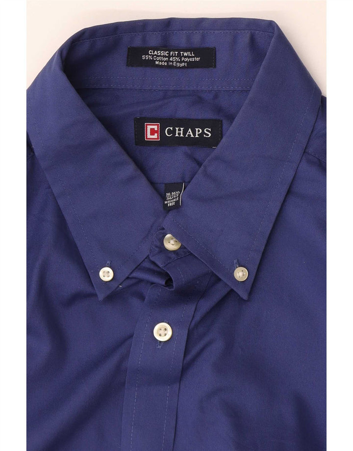 Мужская рубашка Chaps, размер 16, 1/2, большая, синяя, хлопковая