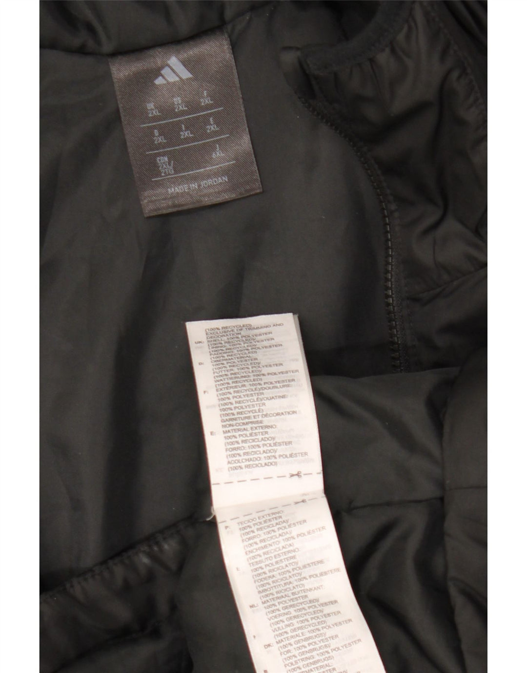 Мужская ветровка Adidas с капюшоном UK 44 2XL Черный полиэстер