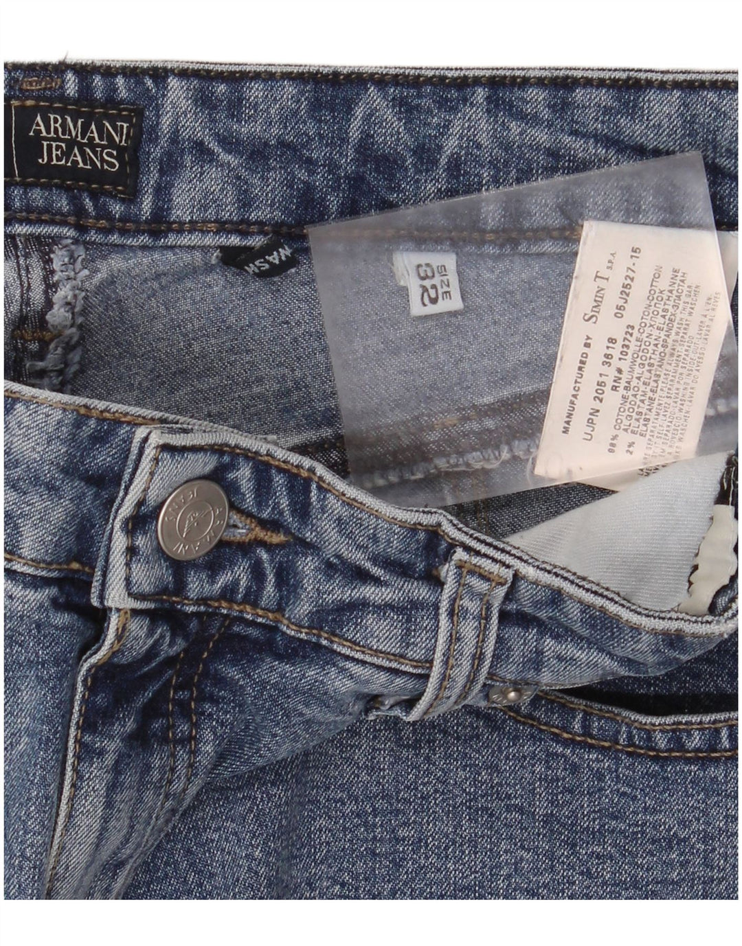 Мужские джинсы Armani Jeans Bootcut W32 L30 синие, хлопок