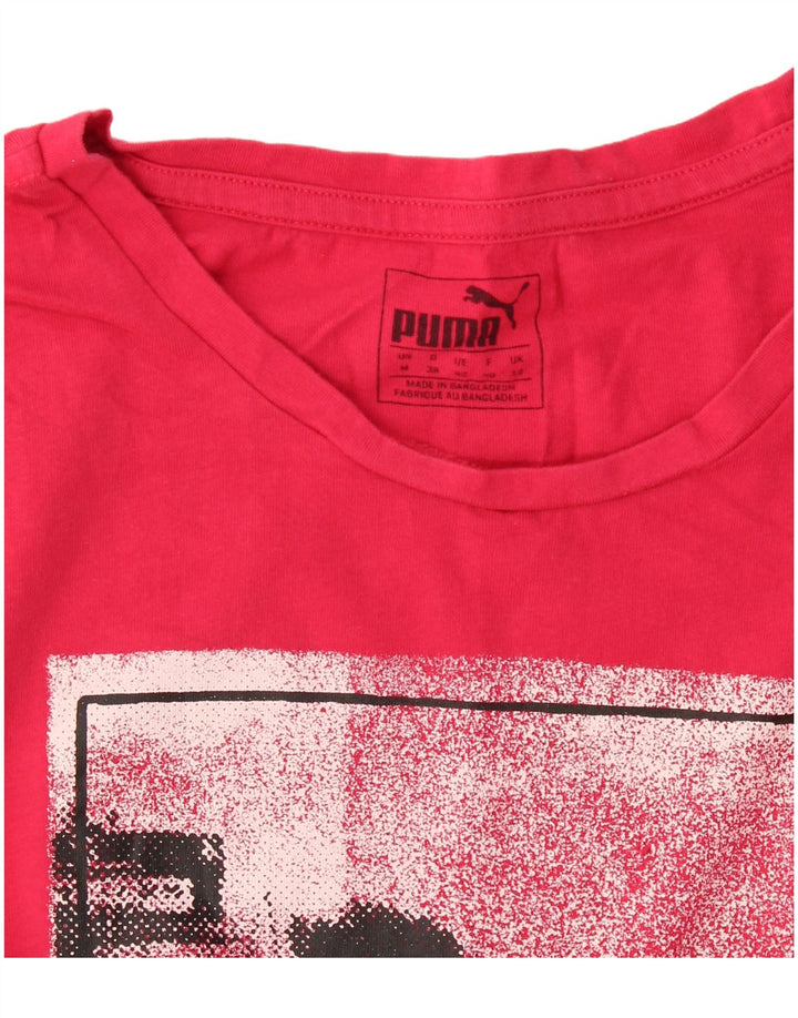 Женская футболка с рисунком Puma Top UK 12, средний красный