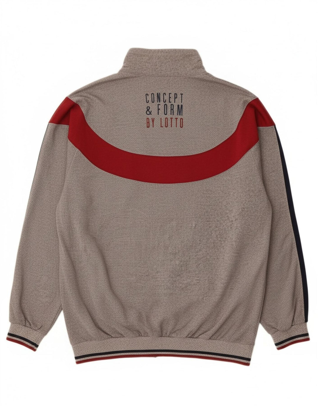 LOTTO Mens Graphic Button Neck Sweatshirt Jumper 2XL Grey Colourblock