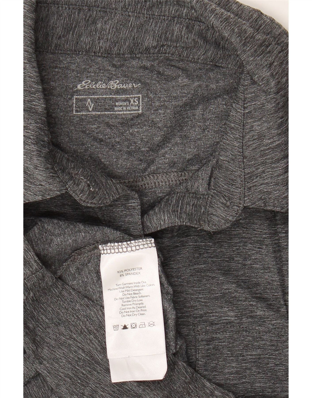 Женская рубашка EDDIE BAUER UK 6 XS серая в крапинку из полиэстера