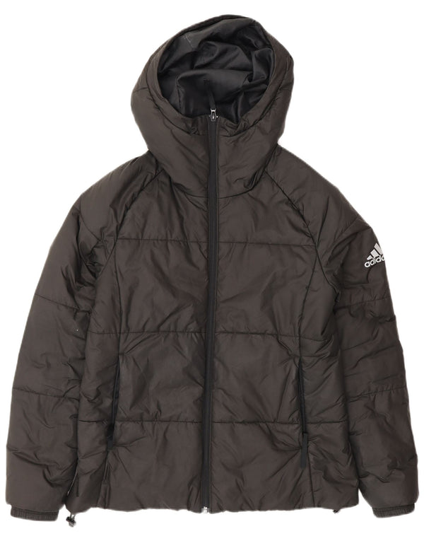 Женская утепленная куртка Adidas с капюшоном UK 12/14, средний черный