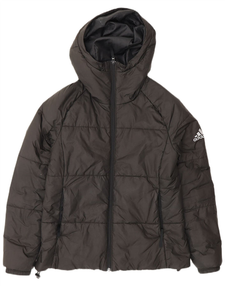 Женская утепленная куртка Adidas с капюшоном UK 12/14, средний черный