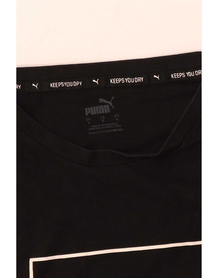 Мужская футболка с рисунком Puma, большая черная