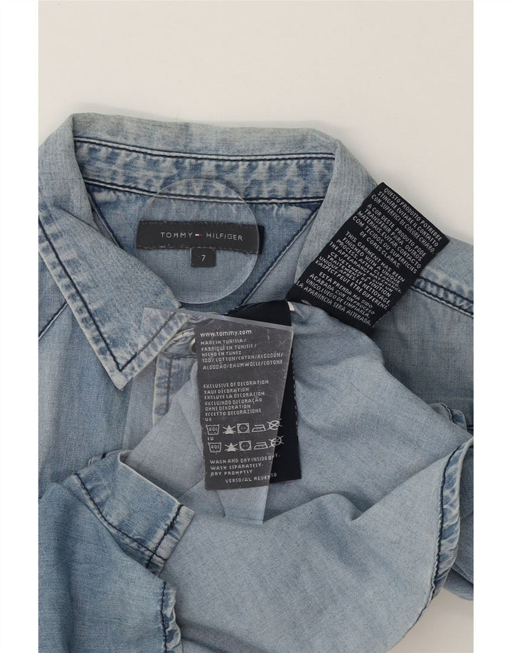 TOMMY HILFIGER Boys Denim Shirt 6-7 Years Blue Cotton Vintage Tommy Hilfiger and Second-Hand Tommy Hilfiger from Messina Hembry 