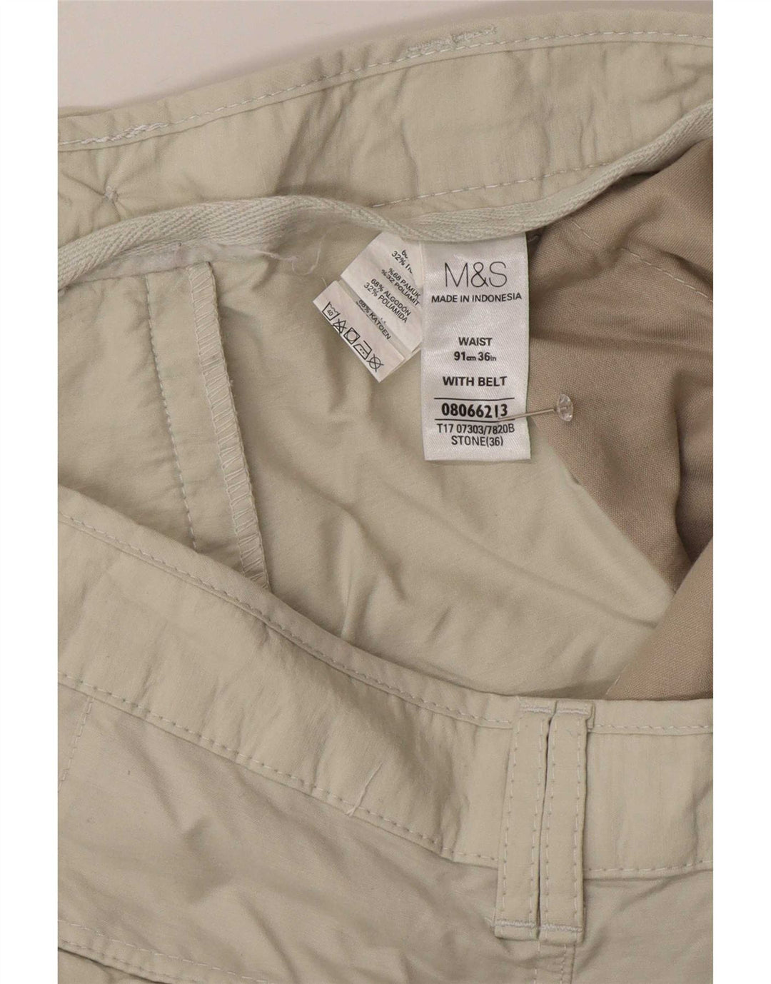 Мужские шорты-бермуды Marks & Spencer W36, большие, бежевые, хлопковые