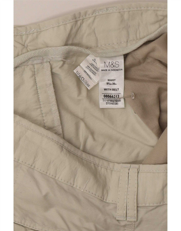 Мужские шорты-бермуды Marks & Spencer W36, большие, бежевые, хлопковые