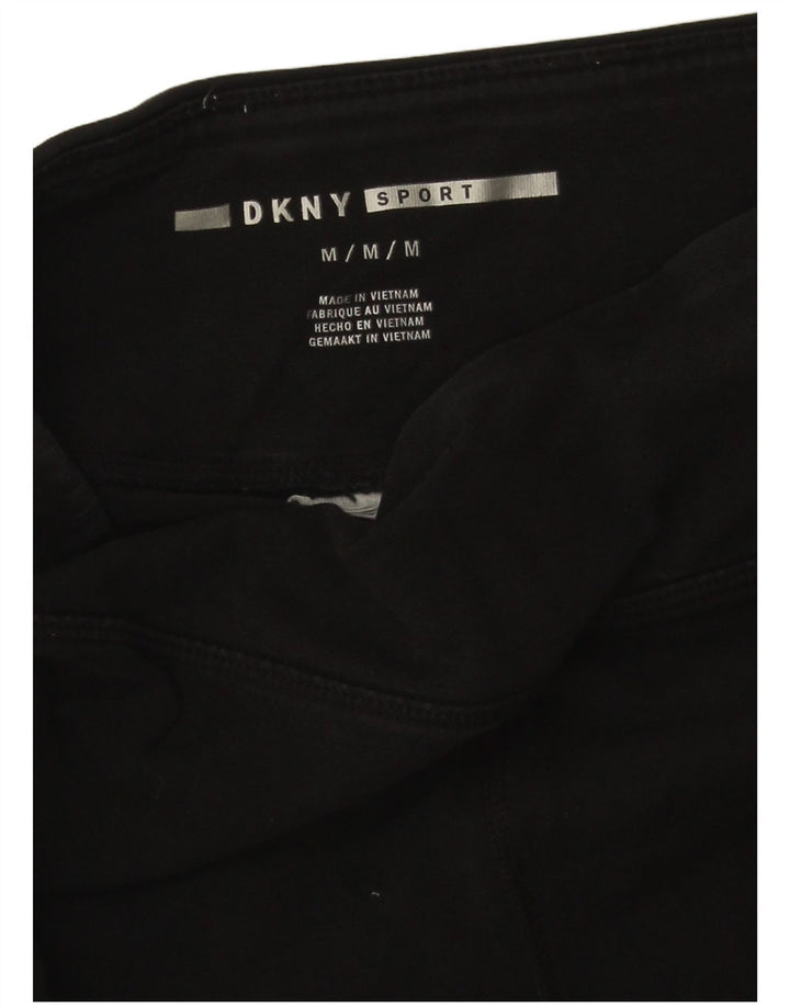 Женские леггинсы с рисунком DKNY UK 12, средние, черные