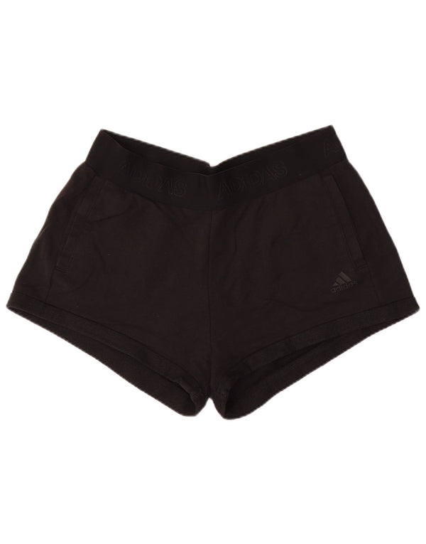 Женские спортивные шорты Adidas с графическим рисунком UK 16/18, большие черные хлопковые