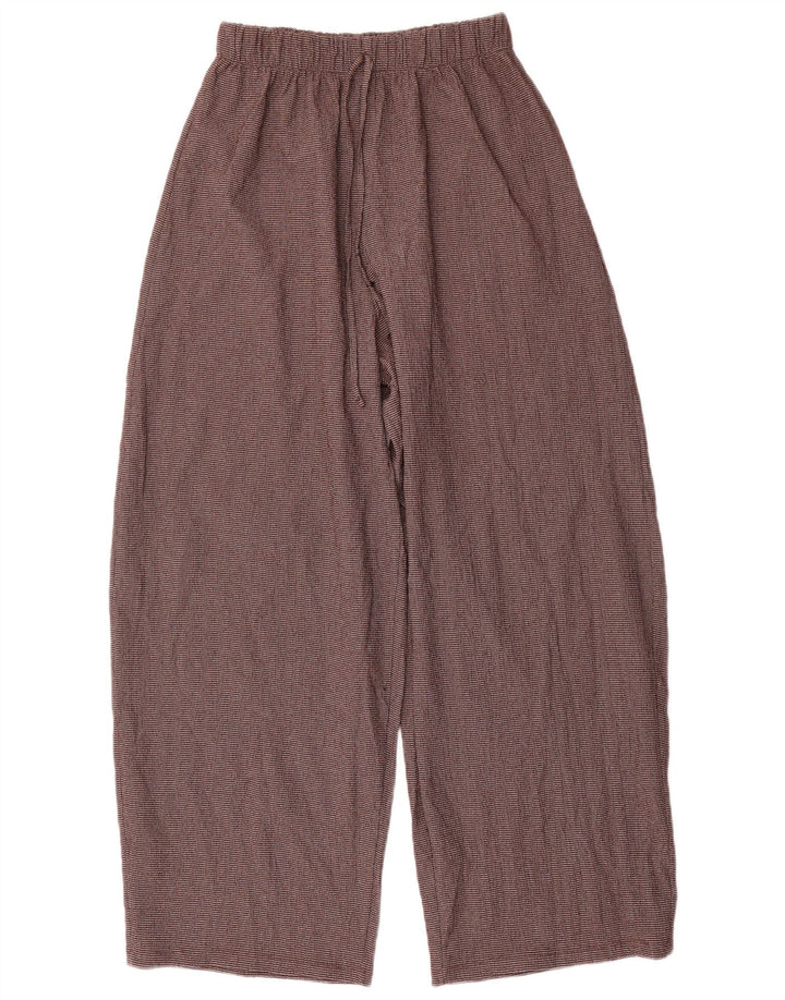 Женские брюки-шаровары Zara Medium W30 L28, коричневые полиэстер в клетку