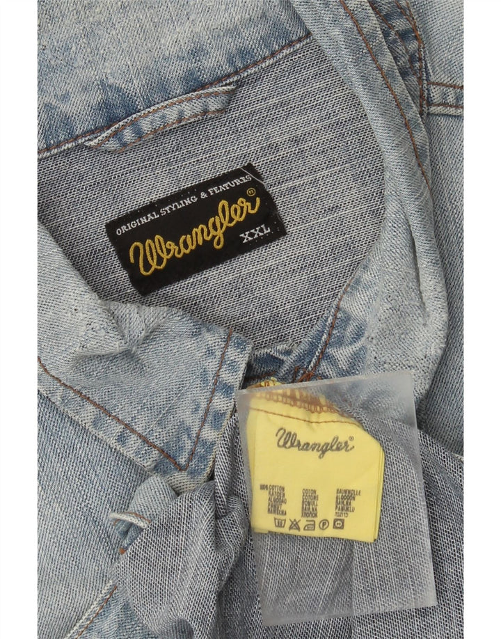 Мужская джинсовая куртка Wrangler UK 44 2XL, синяя, хлопок
