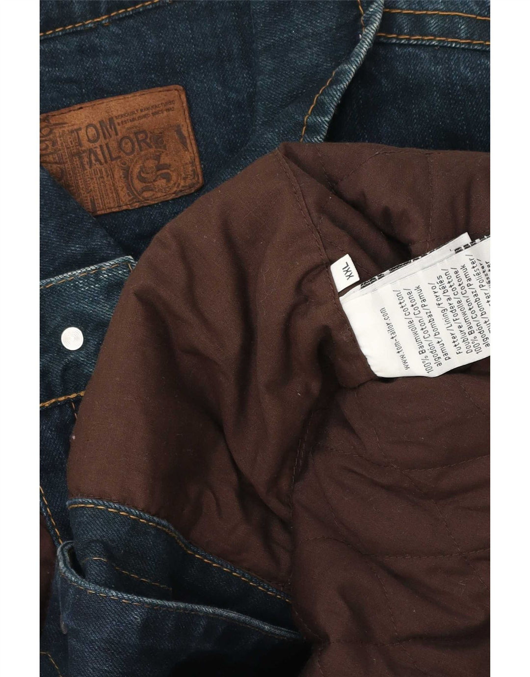 Мужская джинсовая куртка Tom Tailor UK 44 2XL, синяя, хлопок