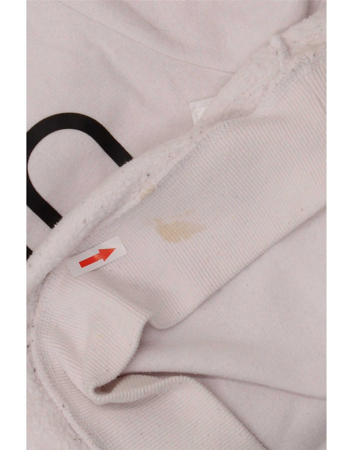 Мужской свитшот с рисунком Calvin Klein, хлопковый джемпер среднего размера, белый цвет