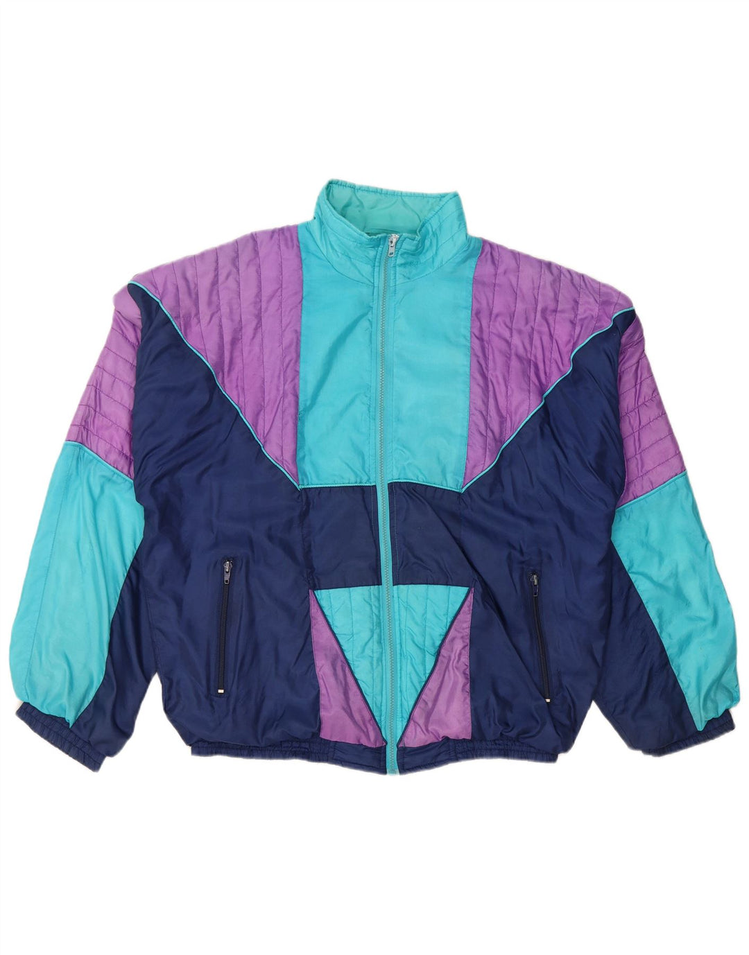 ВИНТАЖНЫЙ Мужской спортивный костюм с графическим рисунком, верхняя куртка, средний разноцветный цветной блок