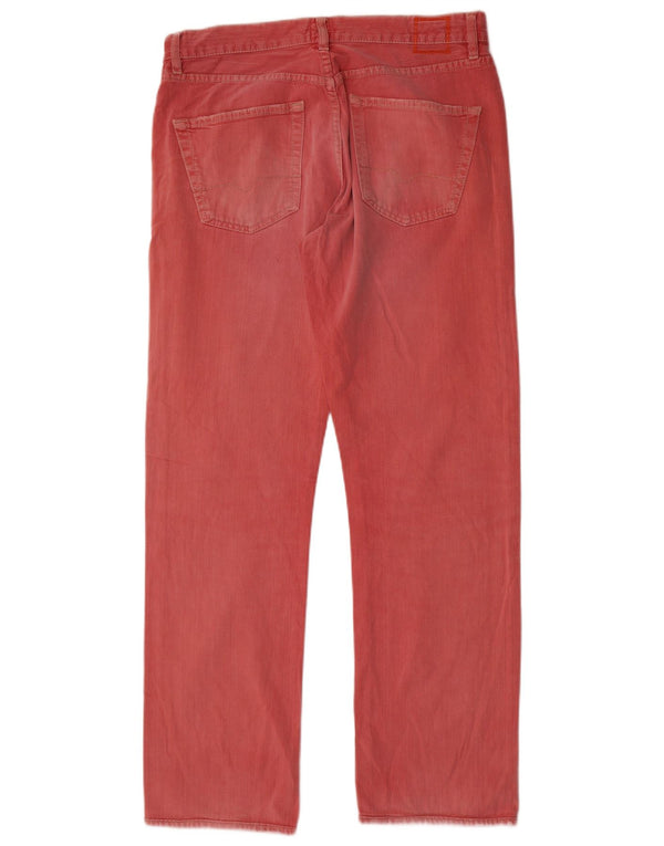 Мужские прямые джинсы Hugo Boss W33 L34, розовый хлопок
