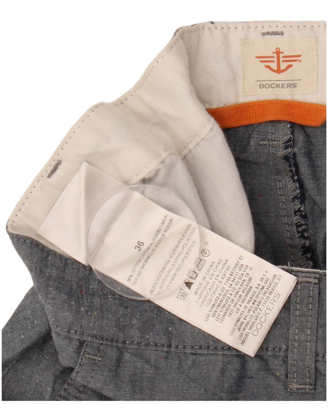 Мужские шорты-карго DOCKERS W36, большие, темно-синие, хлопок