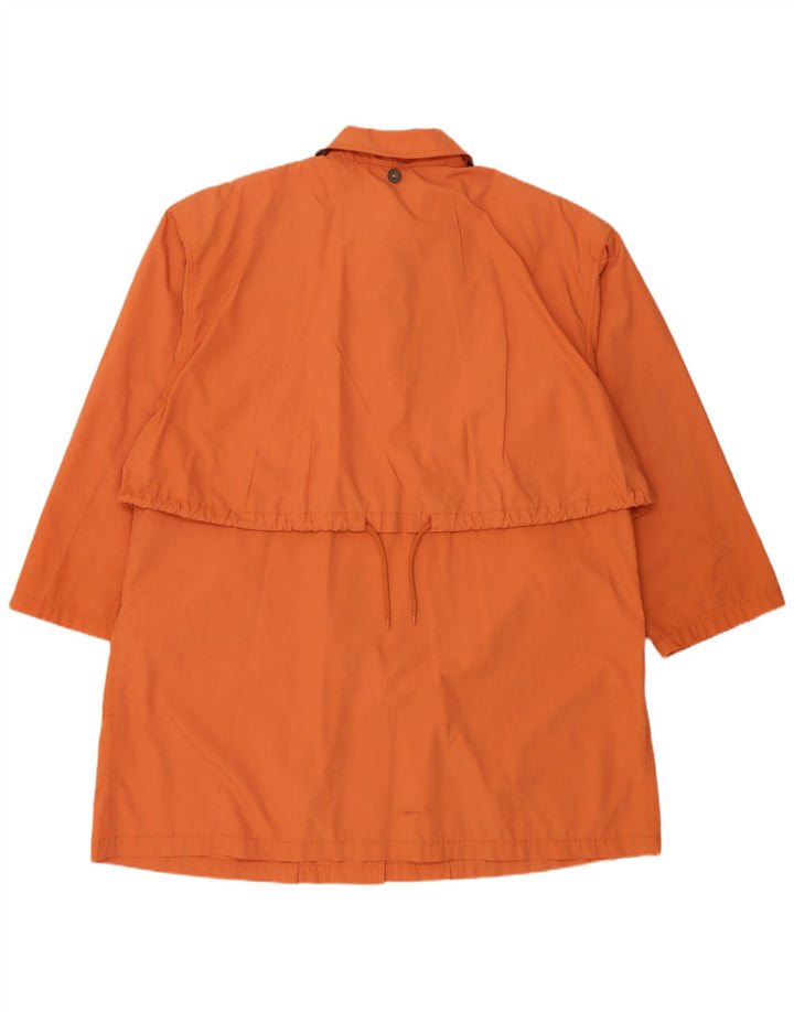 Винтажный женский плащ UK 18 XL, оранжевый полиэстер
