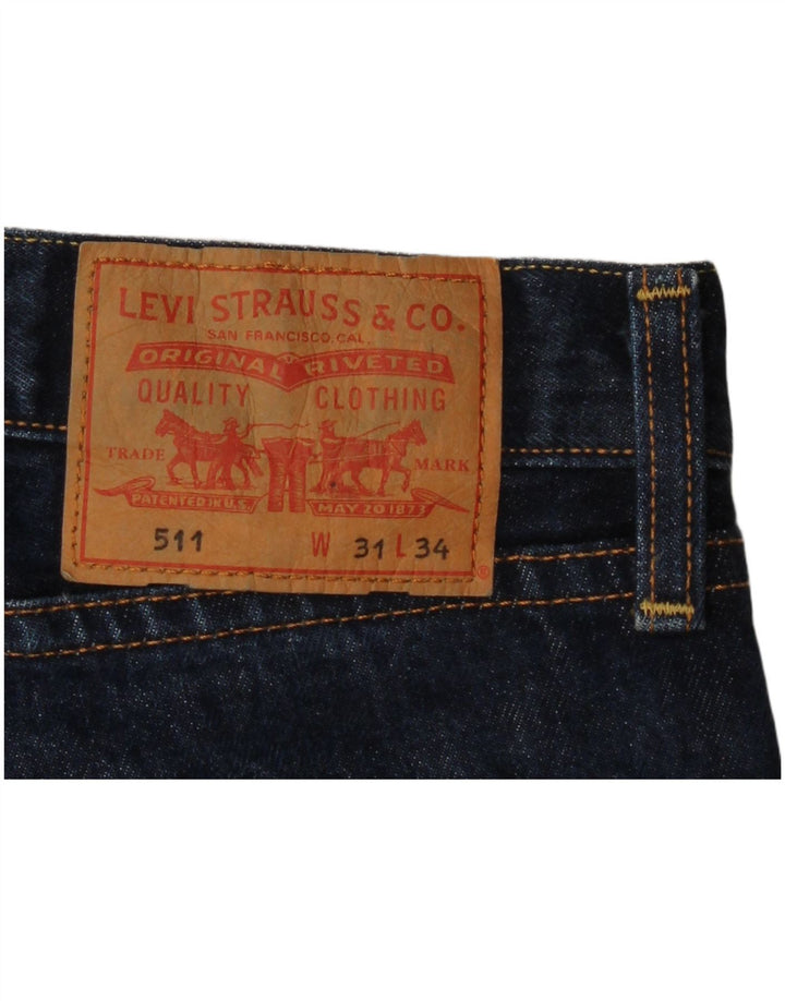 Мужские джинсы Levi's 511 Slim W31 L27 Темно-синие, хлопок
