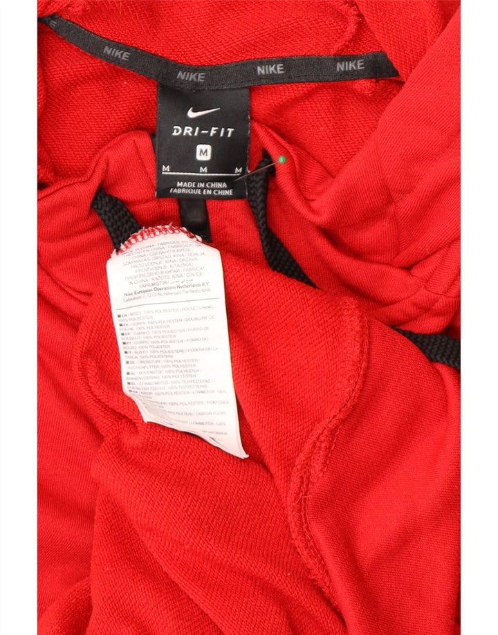 Мужской свитер с капюшоном на молнии Nike Dri Fit, средний красный полиэстер