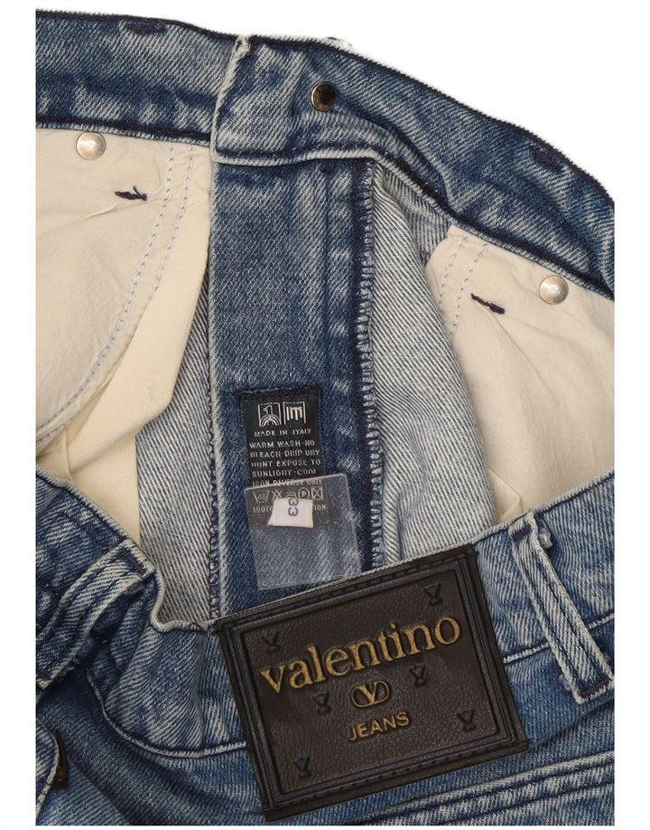 Мужские прямые джинсы Valentino W33 L33 синие, хлопок