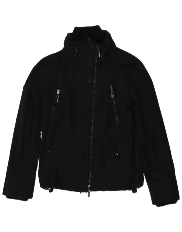 Superdry Womens Windattacker Oversized Windbreaker Jacket UK 10 Small Black