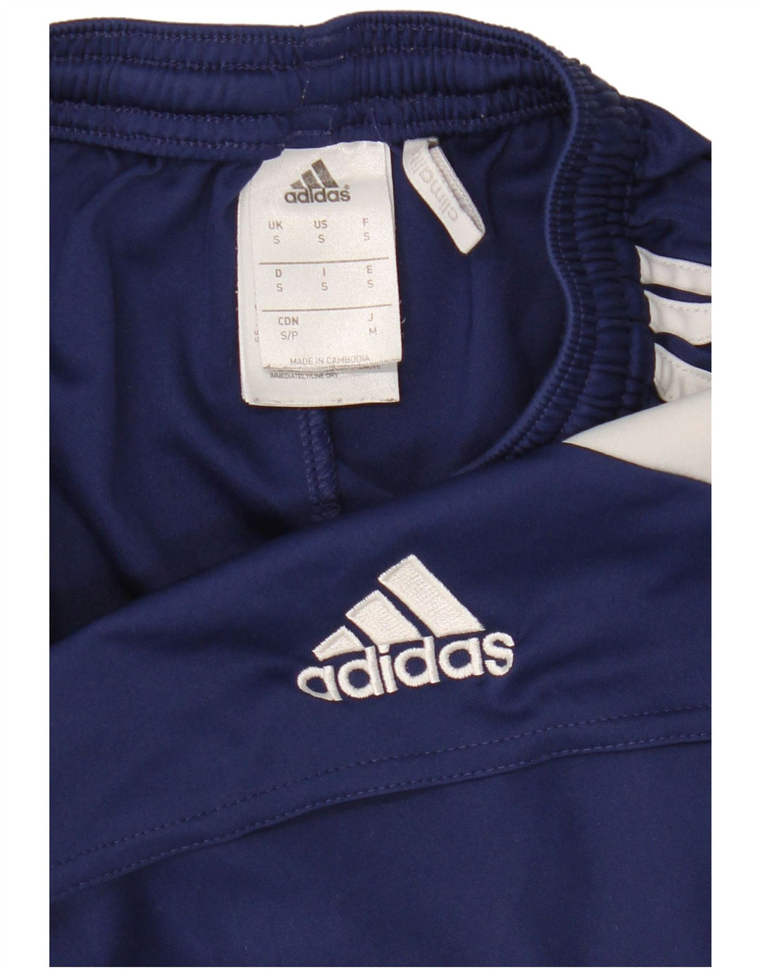 Мужские спортивные шорты Adidas Climalite, маленькие синие, полиэстер с цветными блоками