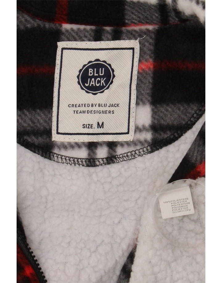 Винтажная мужская фланелевая рубашка шерпа-лесоруба среднего черного цвета в клетку из полиэстера