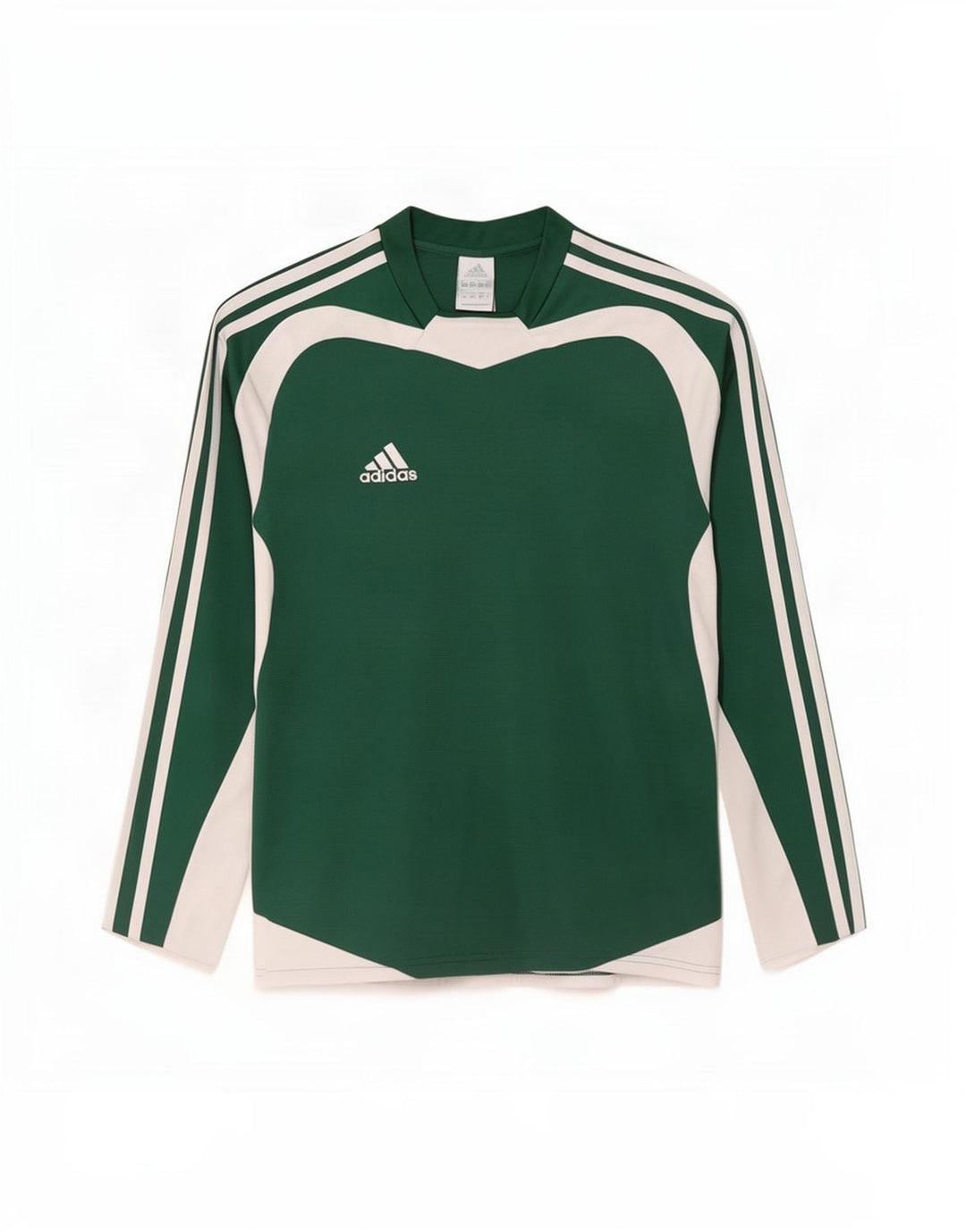 Мужской топ Adidas Climalite с длинным рукавом, маленький зеленый, полиэстер с цветными блоками