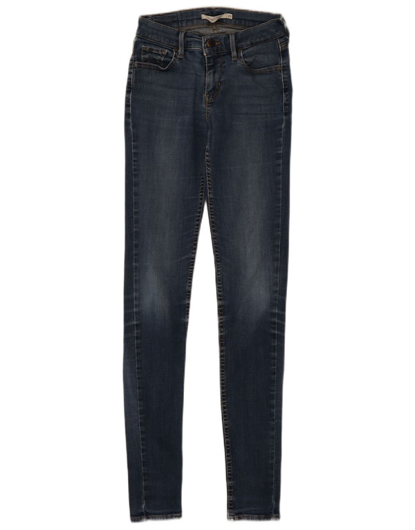 Женские джинсы суперскинни Levi's W25 L32 синие, хлопок