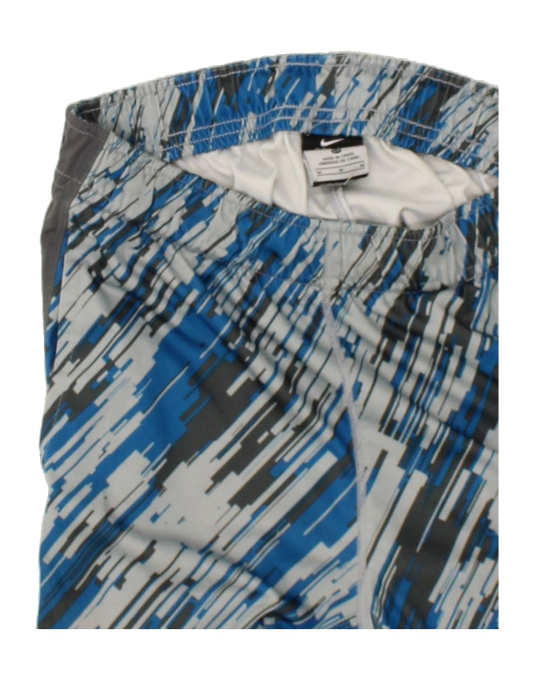 NIKE Boys Dri Fit Sport Shorts 10-11 Years Medium Blue Striped Polyester Vintage Nike and Second-Hand Nike from Messina Hembry 