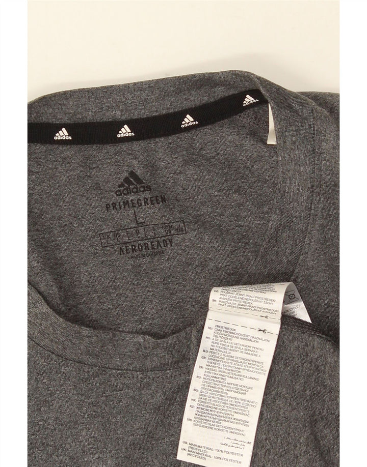 Мужская футболка ADIDAS Aeroready, большой серый полиэстер